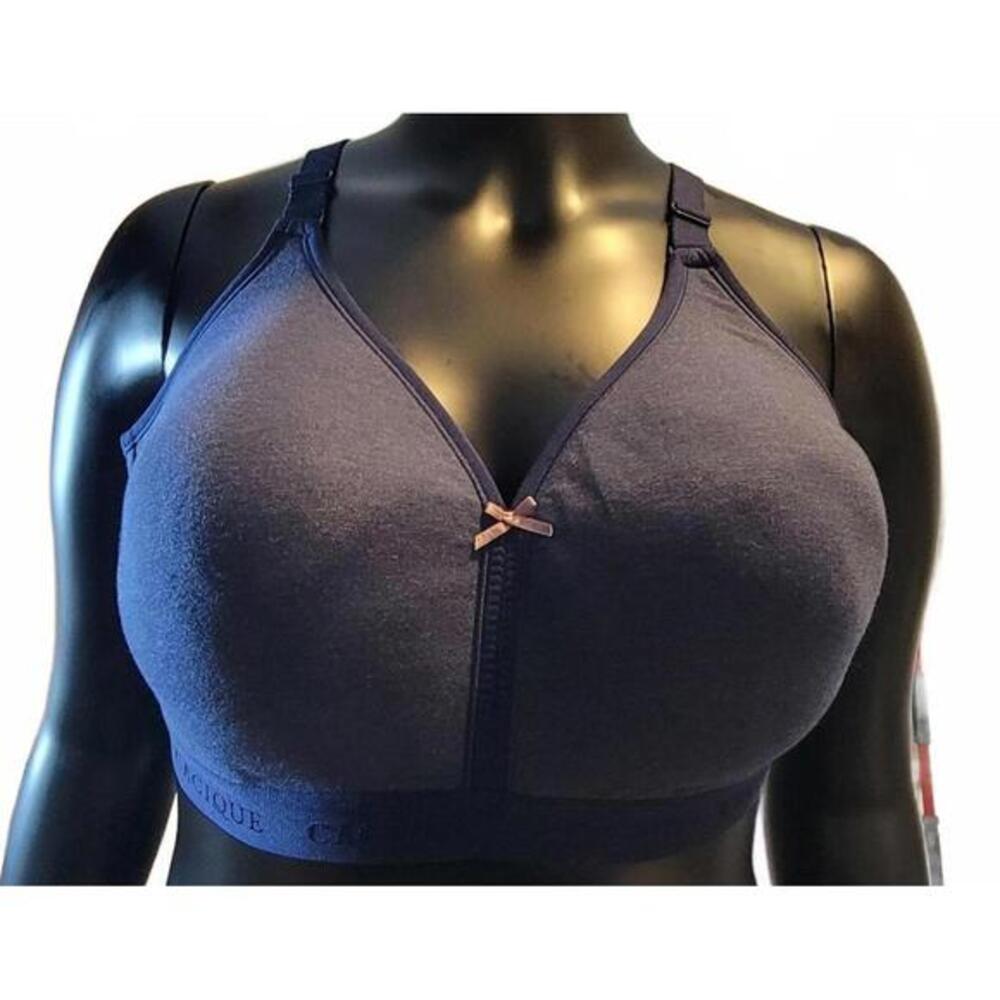 Cacique‎ Navy Blue Lightly Lined No-Wire Bra Plus Size 48DD